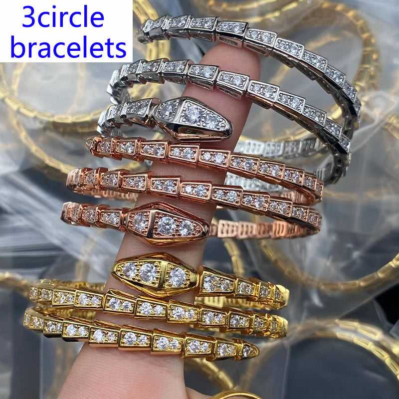 1XI58K （3circle Fashion high -quality rings earrings Bracelets Necklaces with dust bags）