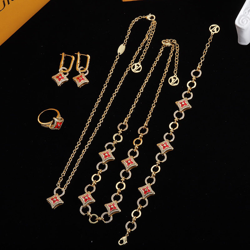 1YE339X  Fashion high -quality Earrings Bracelets Necklaces Rings