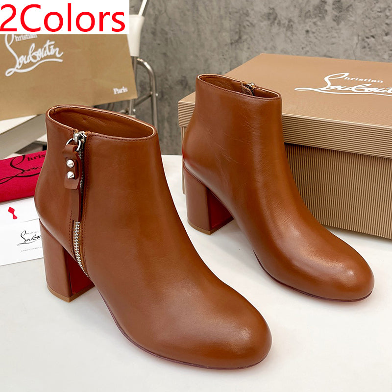 JXA33Z  High quality leather Boots Heel height 7cm