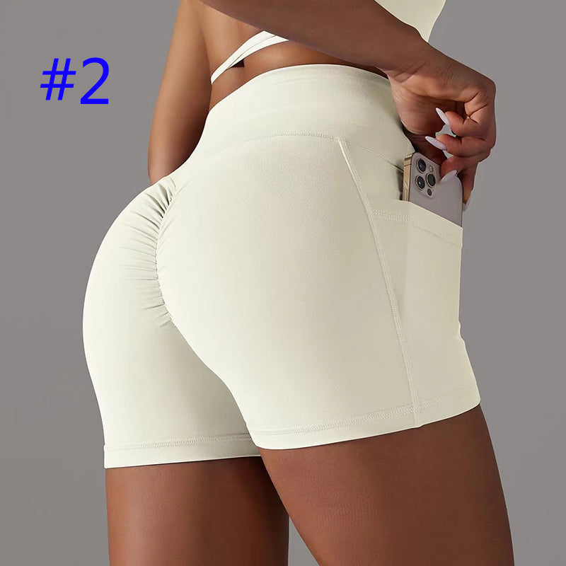 PXA45U Tight hip lift fitness pants yoga shorts