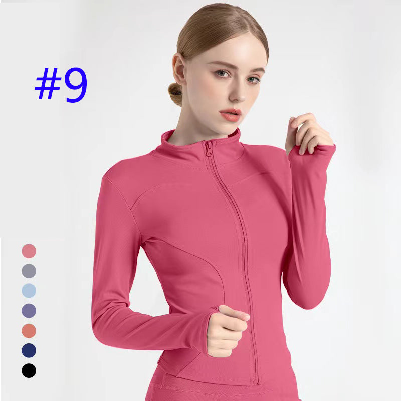 PXA5U Long-sleeved tight yoga jacket quick-drying material sportswear yoga jacket