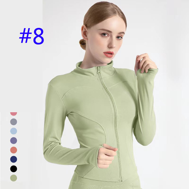 PXA5U Long-sleeved tight yoga jacket quick-drying material sportswear yoga jacket