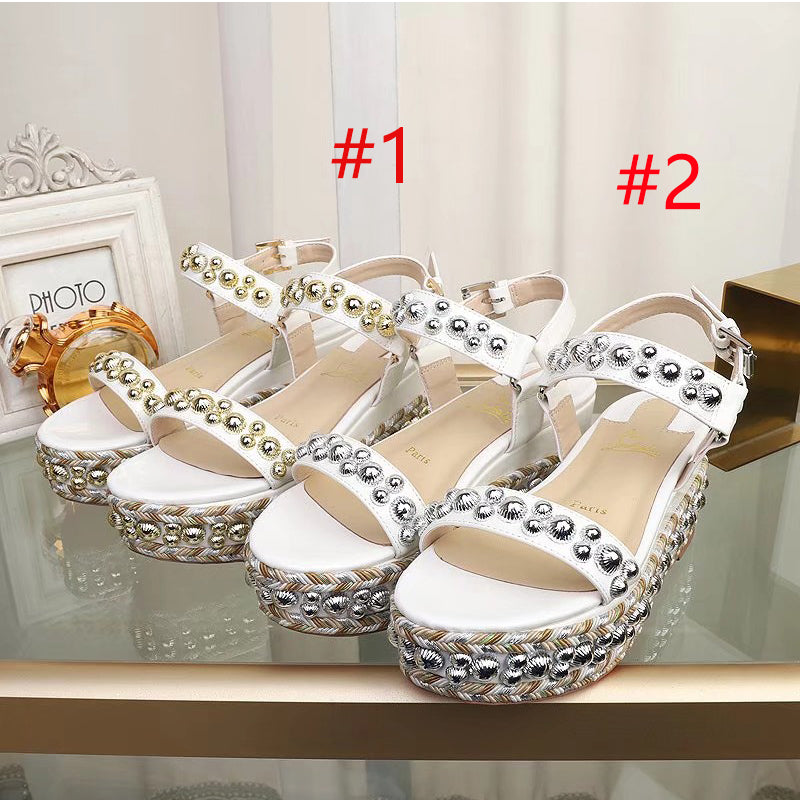 J4A49Z  High quality leather sandals 6.5cm