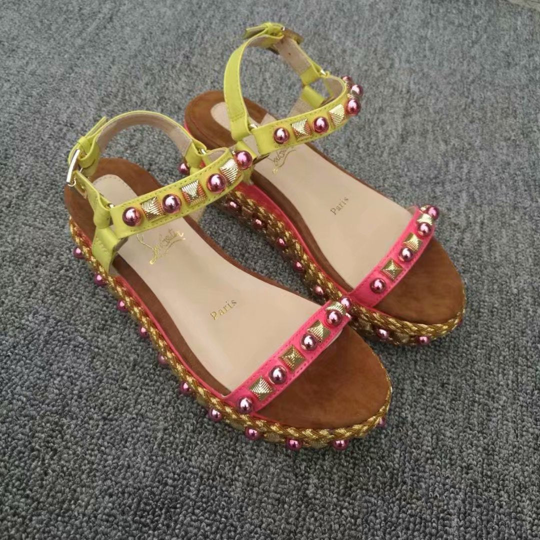 J4A63Z  High quality leather sandals 6cm