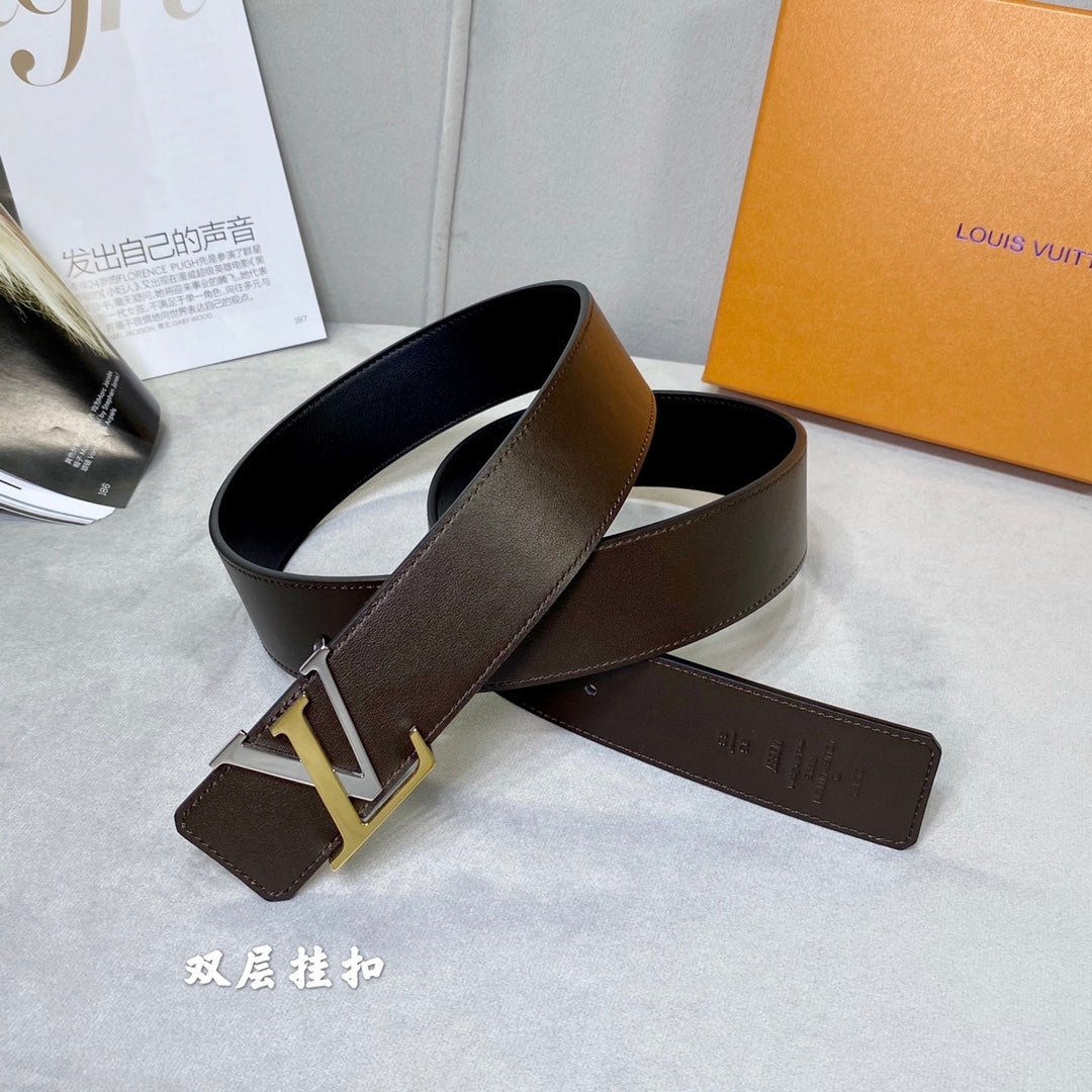 1YE65P  1: 1 High -quality cowhide double -sided belt