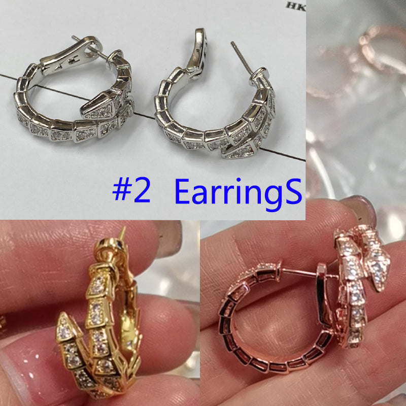 1XI57K （2circle  Fashion high -quality rings earrings Bracelets Necklaces with dust bags）