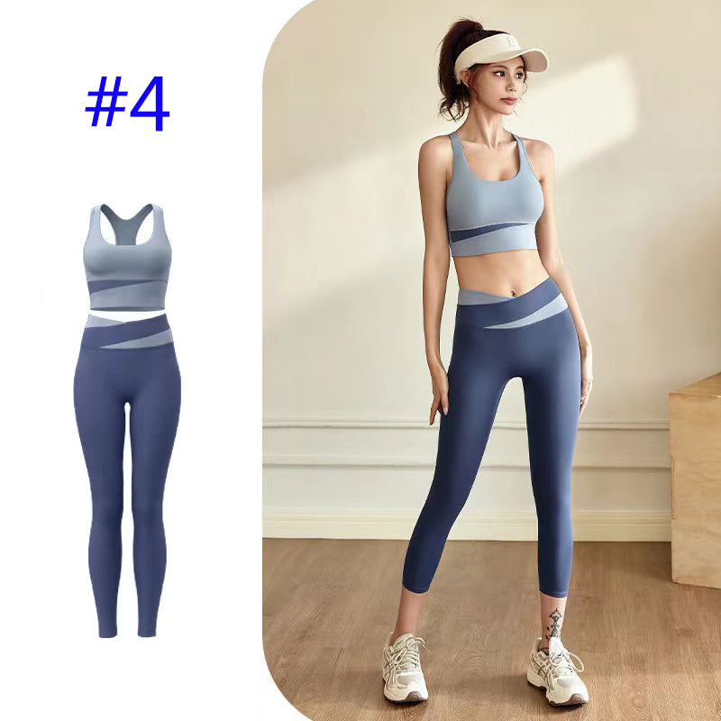 PXA1U Tight stretch yoga clothes fashionable yoga fitness suit tight hip lifting sportswear suit