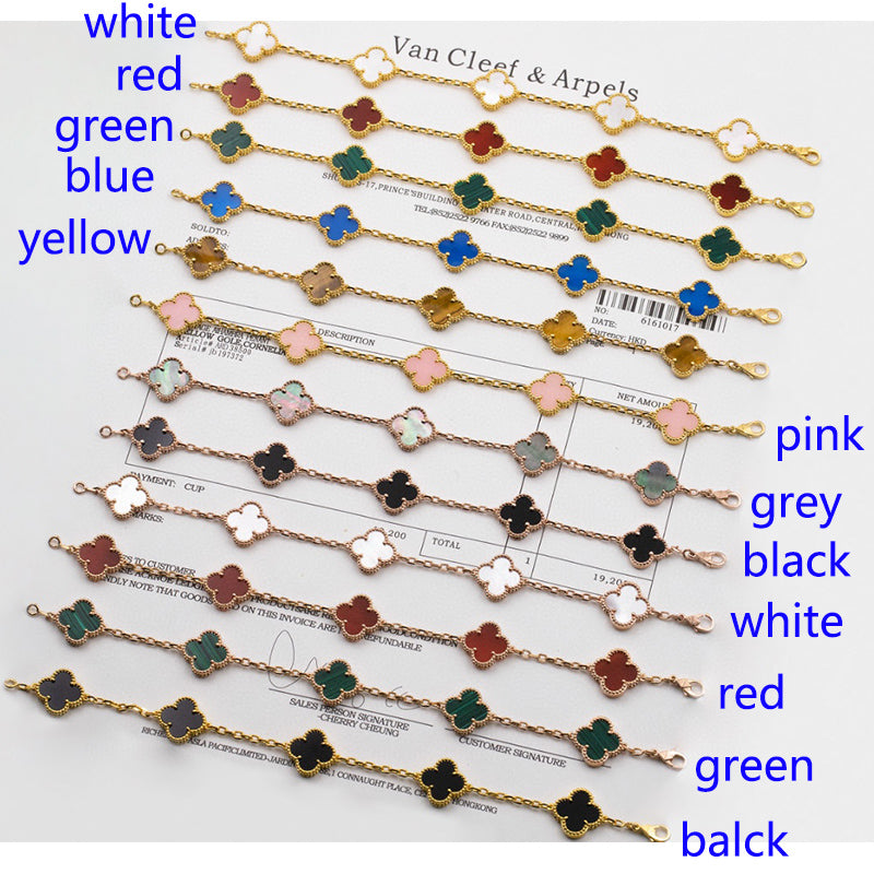 5XVA180K  (High quality bracelets 5 flowers normal size1.5cm flower)