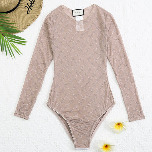 14B100Y   fashion Long sleeve swimsuit