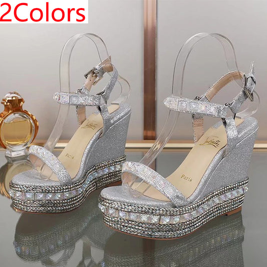 J4A50Z  High quality leather sandals 12cm heel