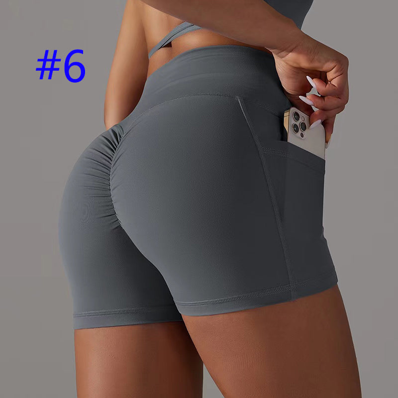 PXA46U Tight hip lift fitness pants yoga shorts