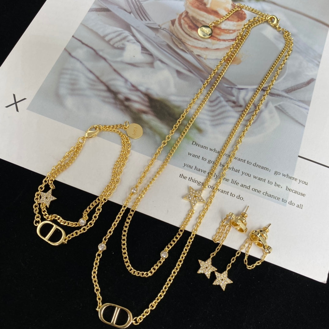 1YD217X  Fashion high -quality Earring Bracelets Necklaces