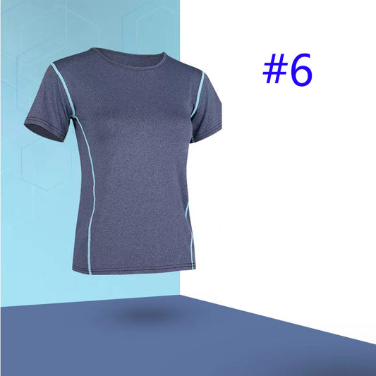 PXA6U Quick-drying fabric yoga short-sleeved T-shirt