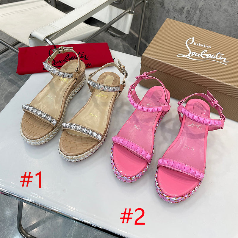 J4A39Z  High quality leather sandals 6cm