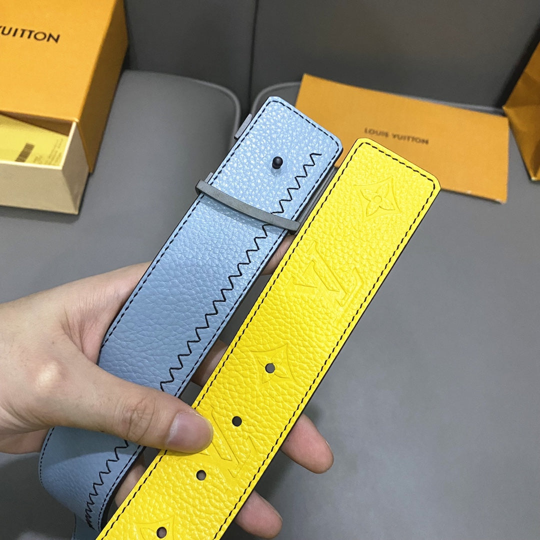 1YE67P  1: 1 High -quality cowhide double -sided belt