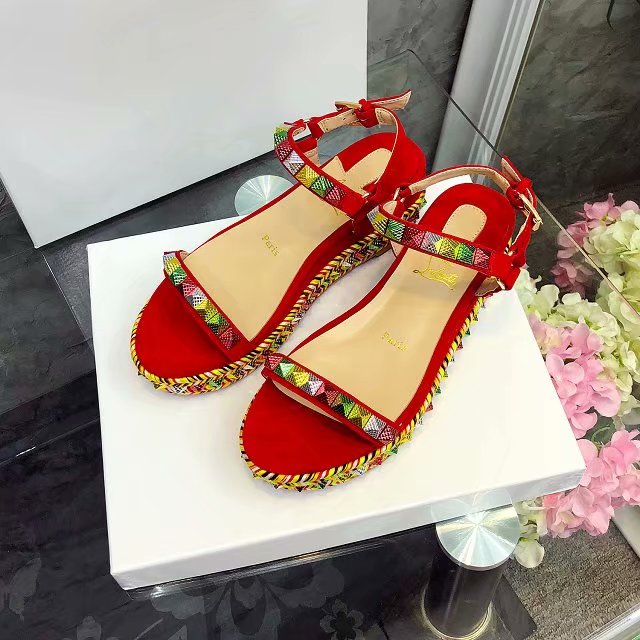 J4A57Z  High quality leather sandals 6cm