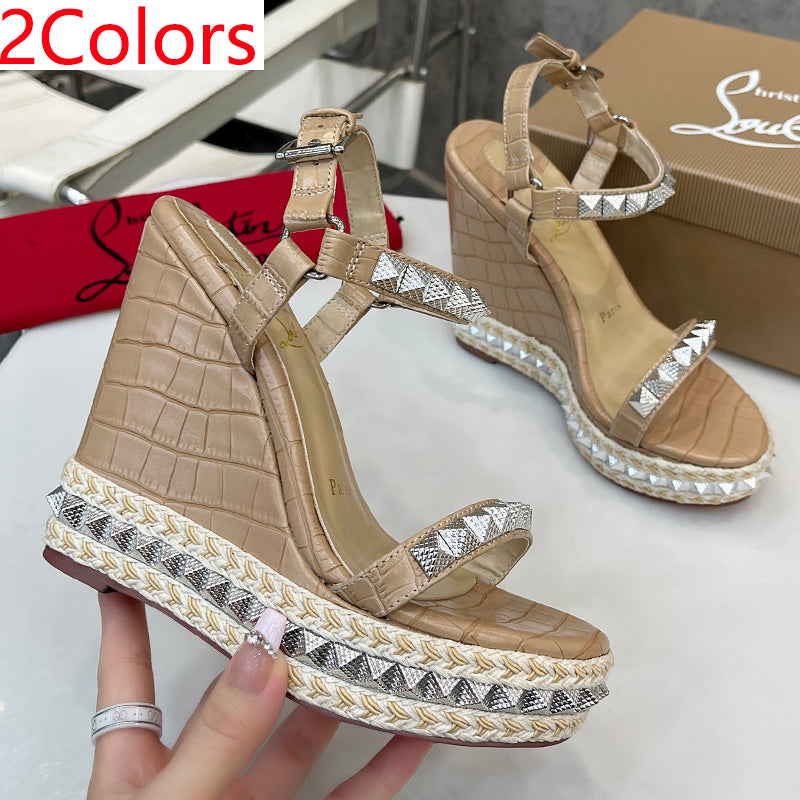 J4A40Z  High quality leather sandals 12cm heel