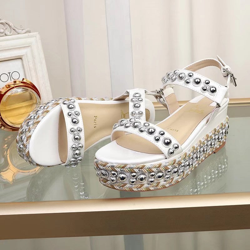 J4A49Z  High quality leather sandals 6.5cm