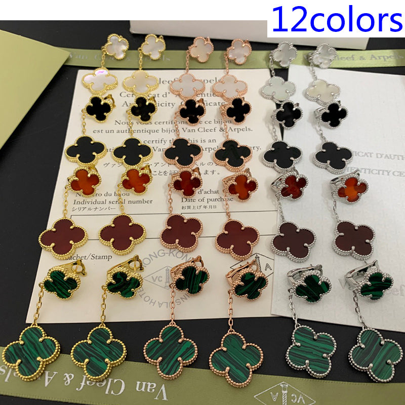 1XVA188E  (High quality 2 flower earrings)