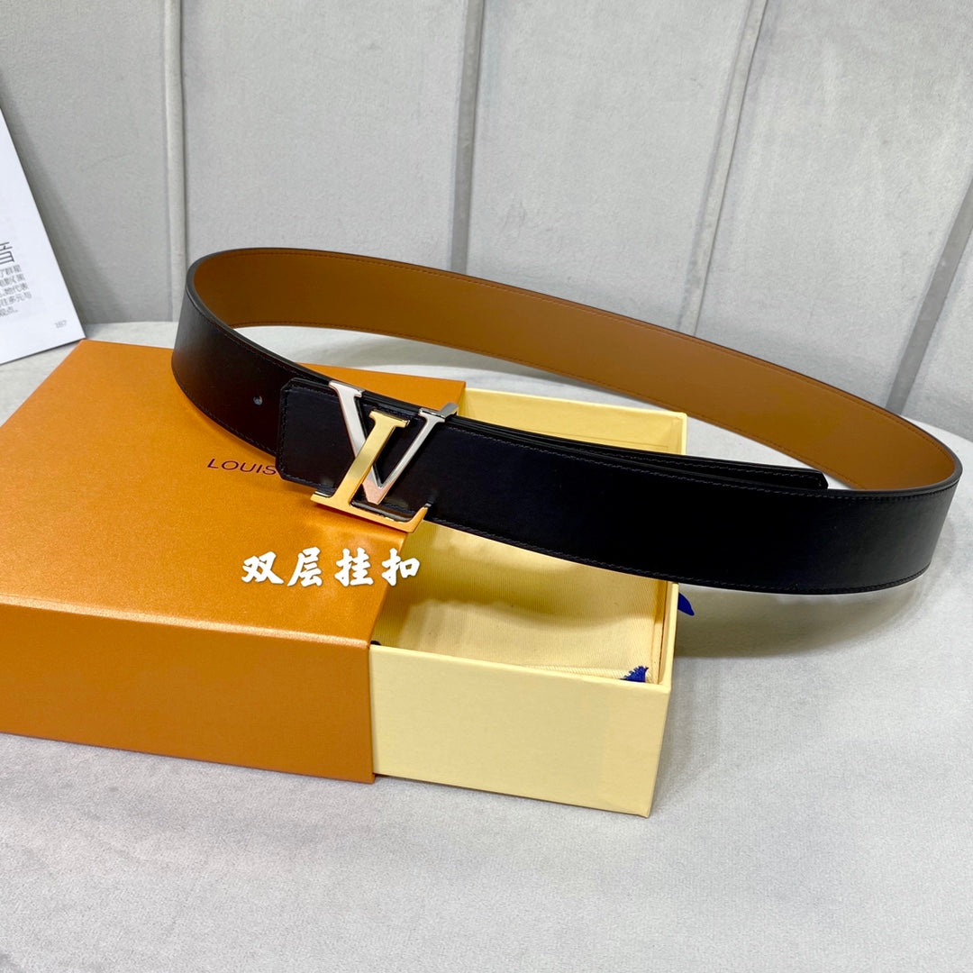 1YE65P  1: 1 High -quality cowhide double -sided belt