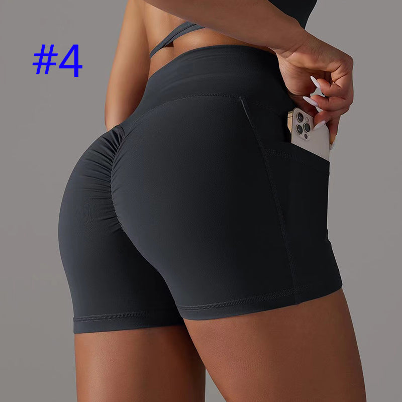 PXA45U Tight hip lift fitness pants yoga shorts