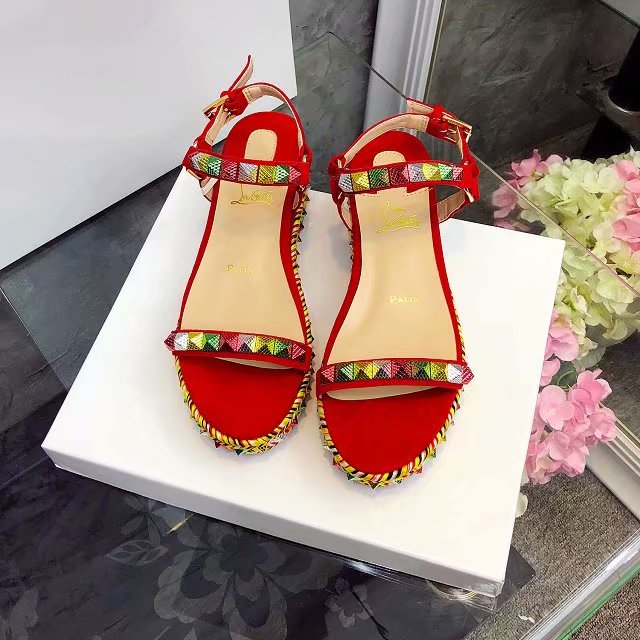 J4A57Z  High quality leather sandals 6cm