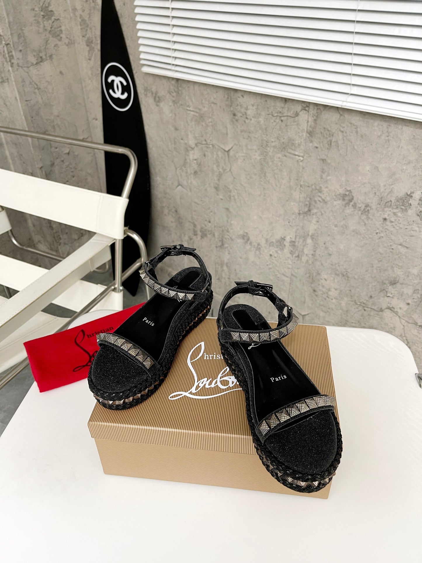 J4A46Z  High quality leather sandals 6cm