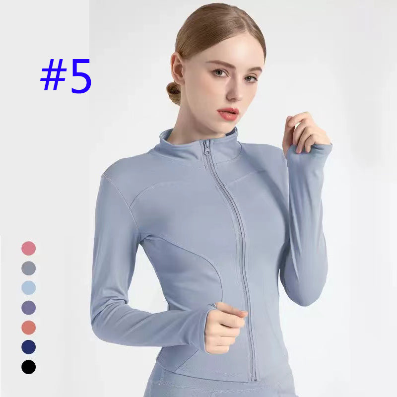 PXA5U Long-sleeved tight yoga jacket quick-drying material sportswear yoga jacket