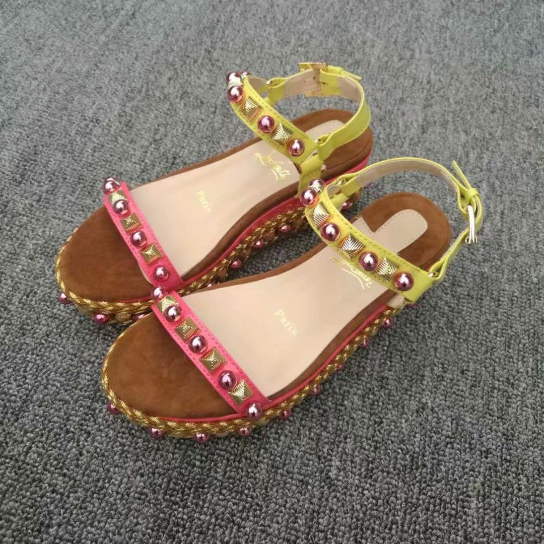 J4A63Z  High quality leather sandals 6cm