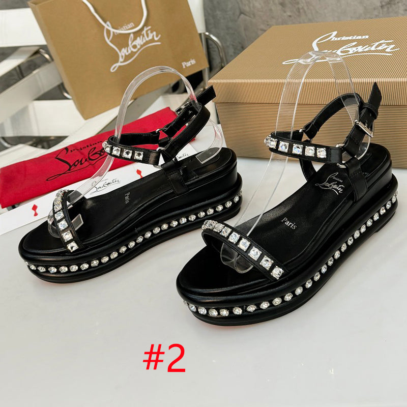 J4A8Z  High quality leather sandals 6cm